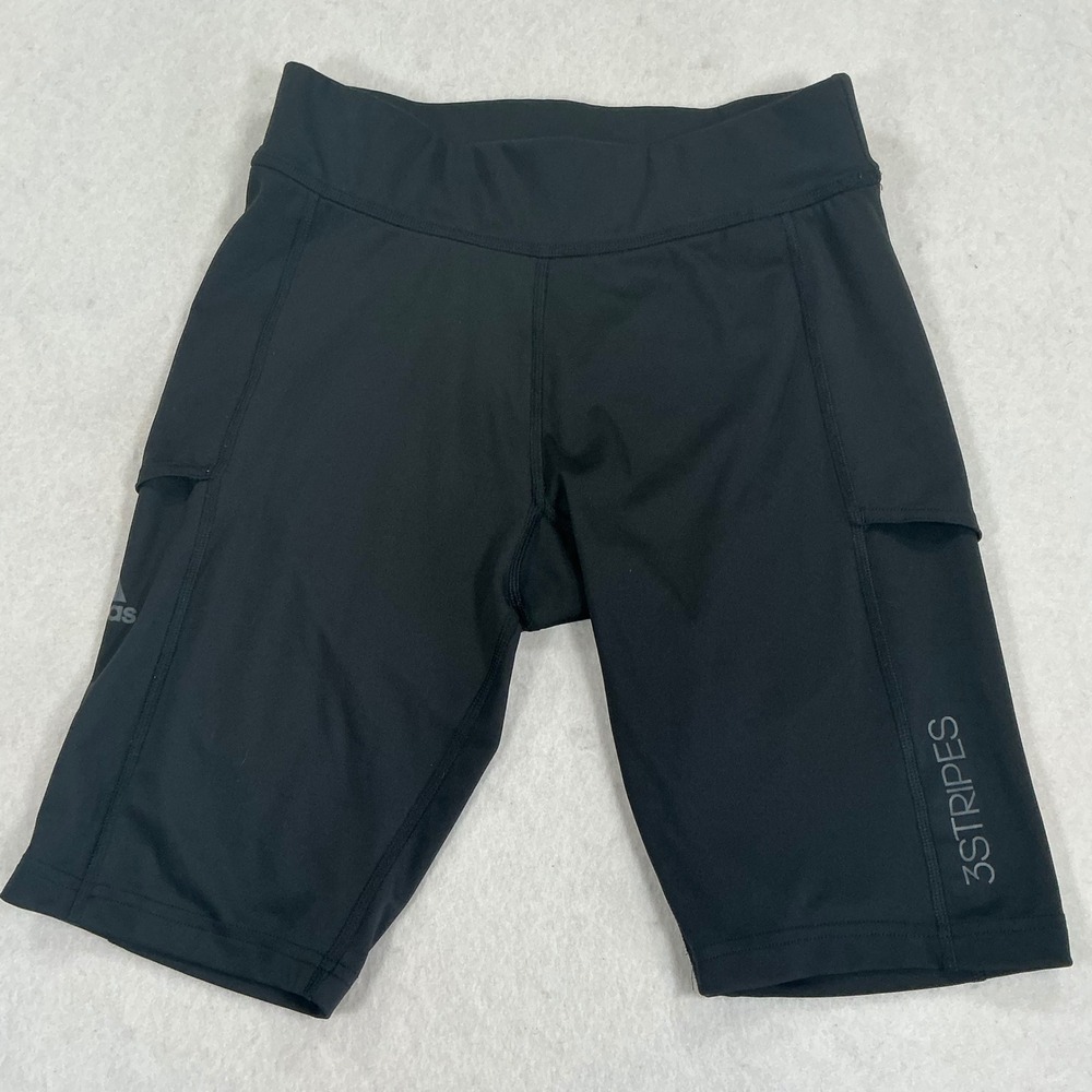 Adidas Primegreen Aeroready Black Biker Shorts With Pockets Womens Medium